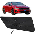 Proadsy Windshield Sun Shade Umbrella for Kia K5 2021-2025 2026 Foldable Car Umbrella Sunshade with Soft TPU Handle Spring Structure Crystal Cooling Material Protect Car from Rays & Heat