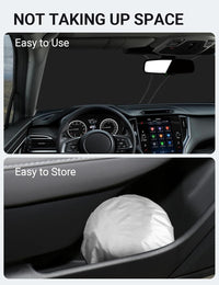 2020-2025 Subaru Outback windshield sunshade detail view 9, custom fit front window sun shade