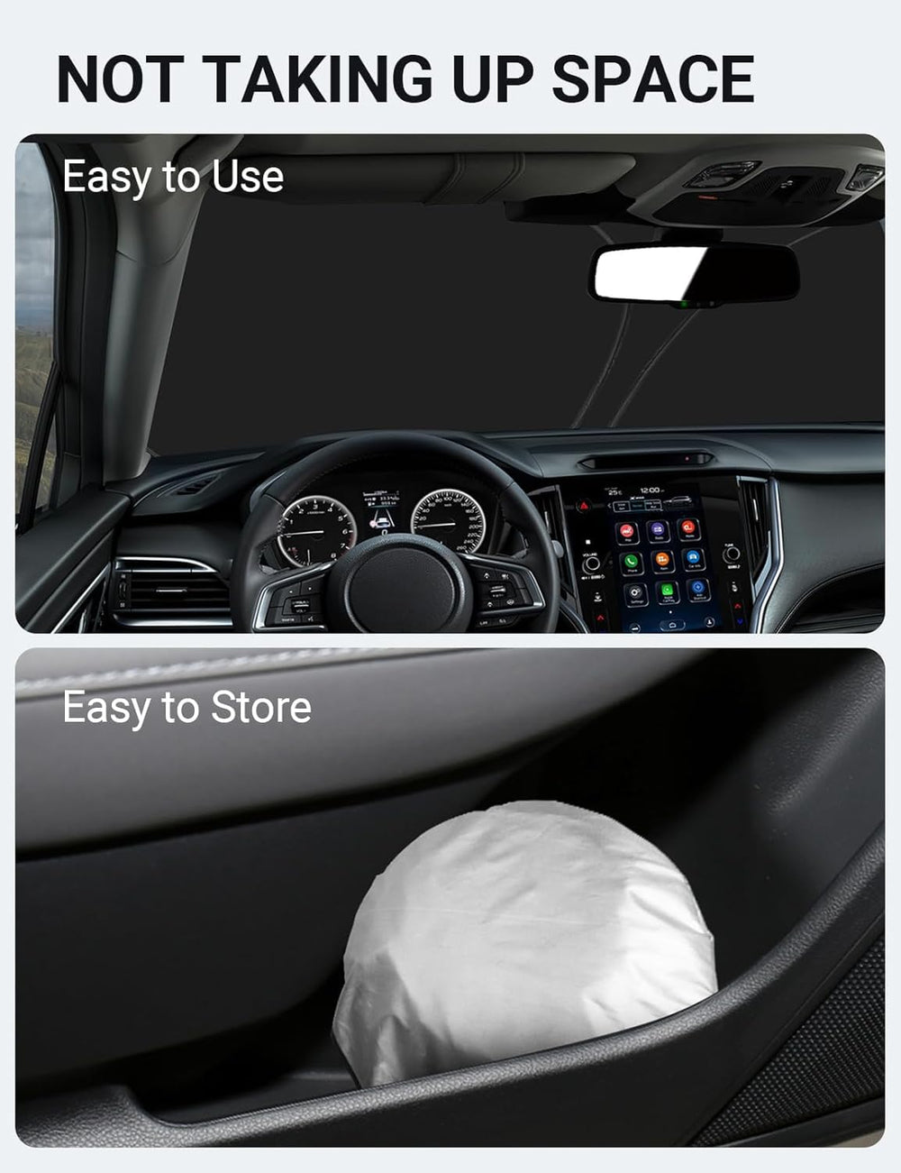 Proadsy Custom Fit Subaru Outback 2020-2024 2025 Windshield Sun Shade 4-Layer Foldable Front Sunshade Protector Sun Visor Blocks UV Rays Keep Car Cooler