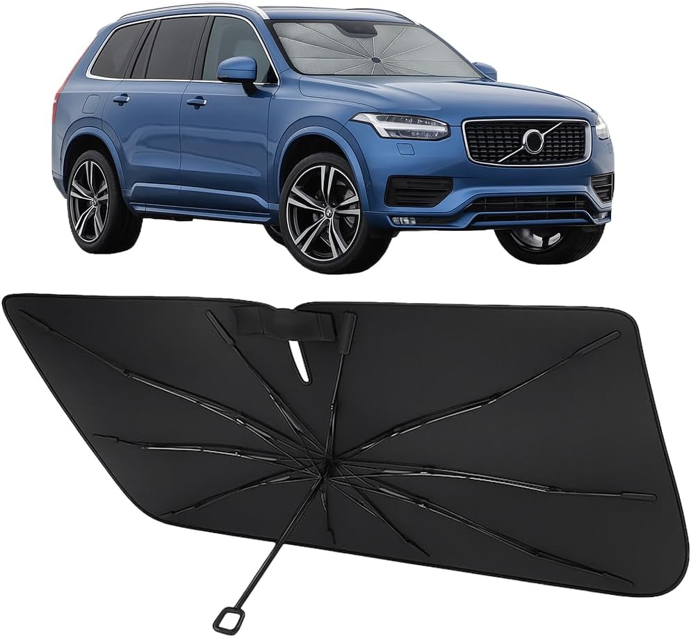 2016-2026 Volvo XC90 Umbrella Windshield Sunshade - Custom Fit Front Windshield Sun Shade