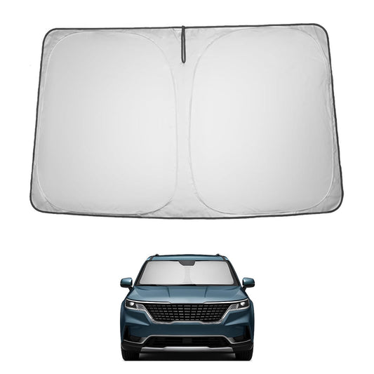 Proadsy 2025 Upgrade Windshield Sun Shade Custom Fit Kia Carnival 2022-2024 2025 4-Layer Foldable Front Sunshade Protector Sun Visor Blocks UV Rays Keep Car Cooler Accessories