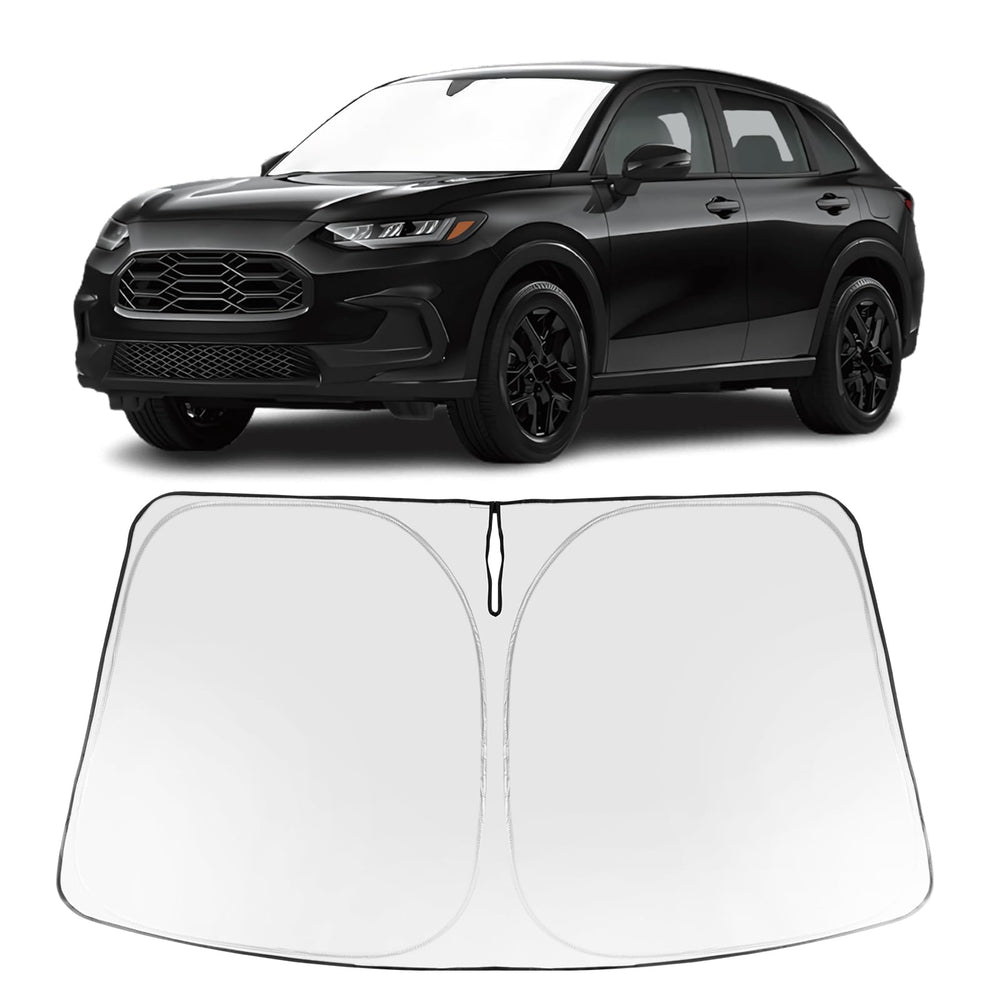 Proadsy 2025 Upgrade Windshield Sun Shade Custom Fit Honda HRV 2022-2025 Foldable Front Sunshade Protector Sun Visor Blocks UV Rays Keep Car Cooler Accessories