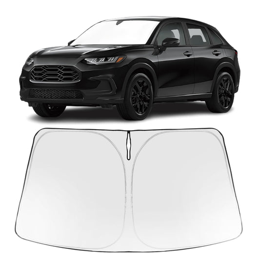 Proadsy 2025 Upgrade Windshield Sun Shade Custom Fit Honda HRV 2022-2025 Foldable Front Sunshade Protector Sun Visor Blocks UV Rays Keep Car Cooler Accessories
