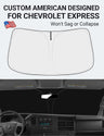 1996-2025 Chevrolet Express Cargo Van Windshield Sunshade