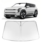 Proadsy 2025 Upgrade Windshield Sun Shade Custom Fit Kia EV9 2024 2025 Foldable Front Sunshade Protector Sun Visor Blocks UV Rays Keep Car Cooler Accessories