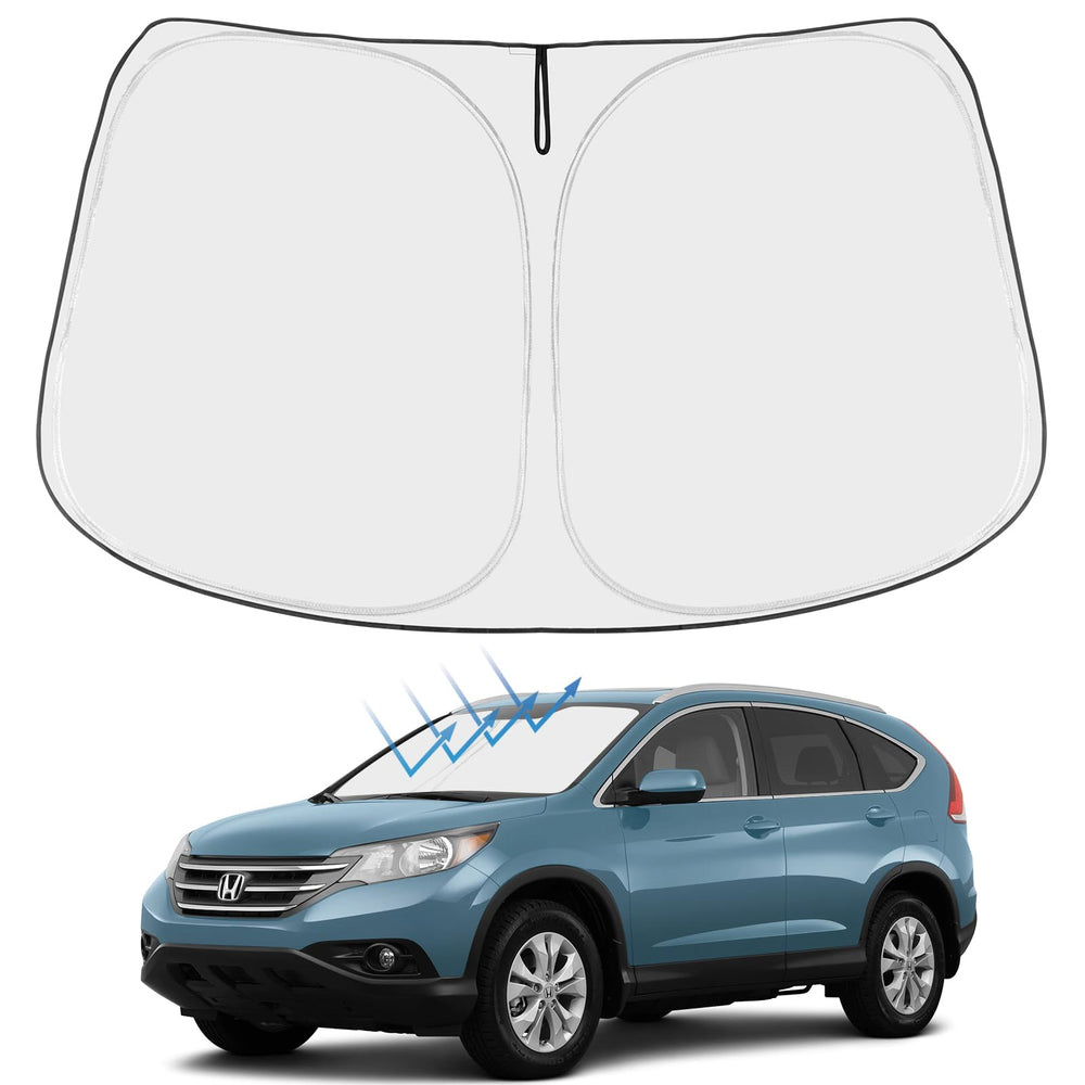 Proadsy 2025 Upgrade Windshield Sun Shade Custom Fit 2012-2016 Honda CRV 4-Layer Foldable Front Sunshade Protector Sun Visor Blocks UV Rays Keep Car Cooler Accessories