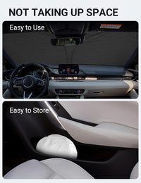 2014-2021 Mazda 6 Sedan windshield sunshade detail view 9, custom fit front window sun shade