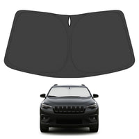 Proadsy 2026 Upgrade Windshield Sunshade Custom for Jeep Cherokee 2014-2025 (Not for Jeep Grand Cherokee) Reflective Heat Sun UV Protector Foldable Front Window Shade Accessories