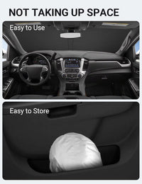 2015-2020 Chevrolet Tahoe windshield sunshade detail view 8, custom fit front window sun shade
