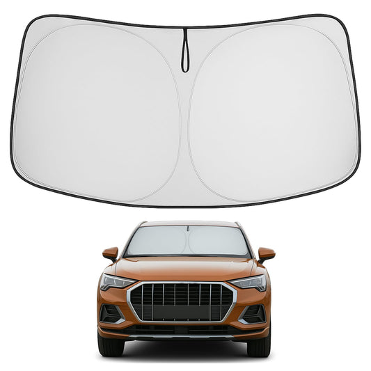Proadsy 2025 Upgrade Windshield Sun Shade Custom Fit Audi Q3 2019-2024 2025 Foldable Front Sunshade Protector Sun Visor Keep Car Cooler Accessories