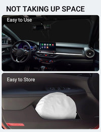 2019-2024 Kia Forte windshield sunshade detail view 8, custom fit front window sun shade