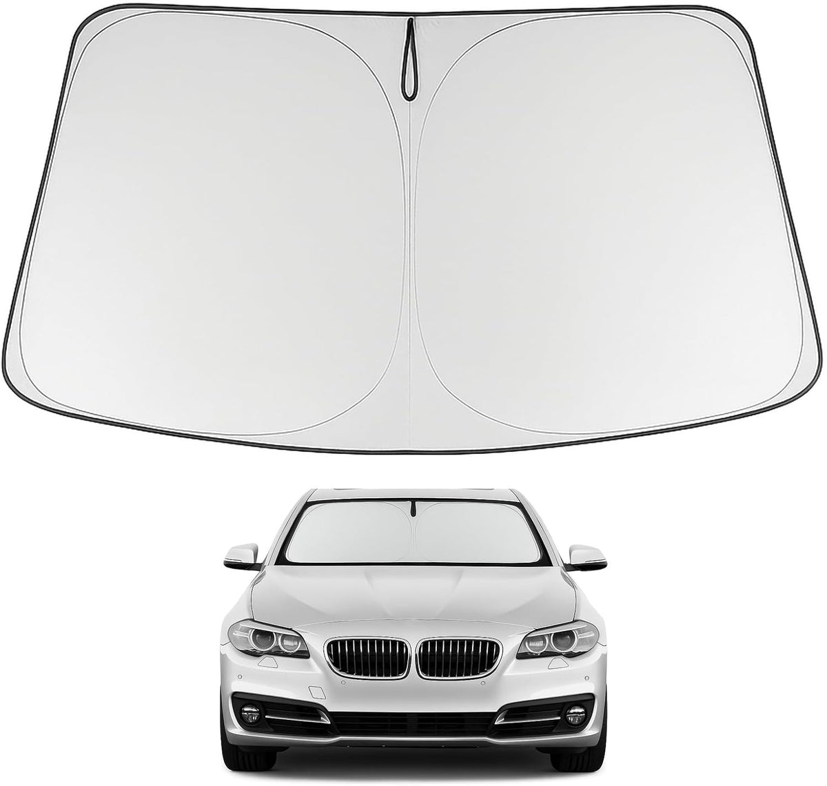2011-2016 BMW 5 Series Windshield Sunshade - Custom Fit Front Windshield Sun Shade