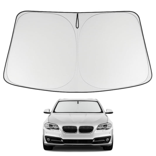 Proadsy 2025 Upgrade Windshield Sun Shade Custom Fit BMW 5 Series 2011-2016 4-Layer Foldable Front Sunshade Protector Sun Visor Blocks UV Rays Keep Car Cooler