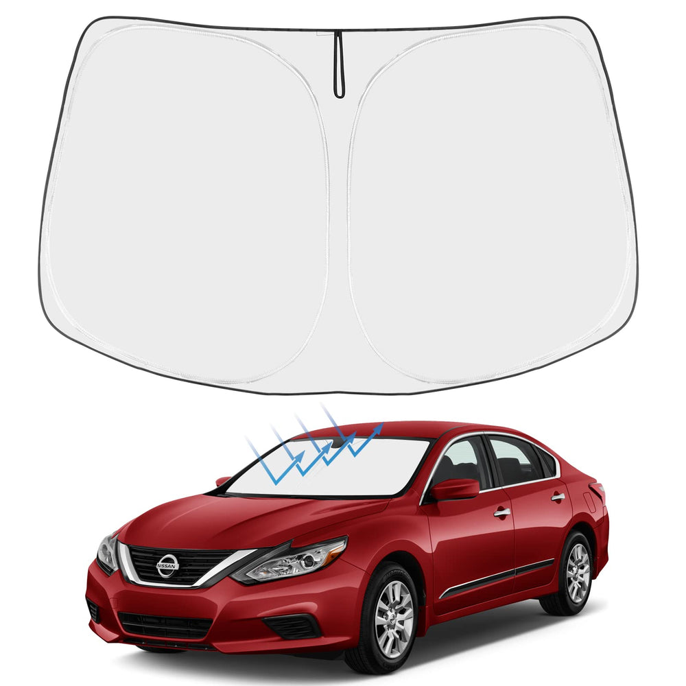 Proadsy Custom Fit Nissan Altima 2013-2018 Windshield Sun Shade 4-Layer Foldable Front Sunshade Protector Sun Visor Blocks UV Rays Keep Car Cooler