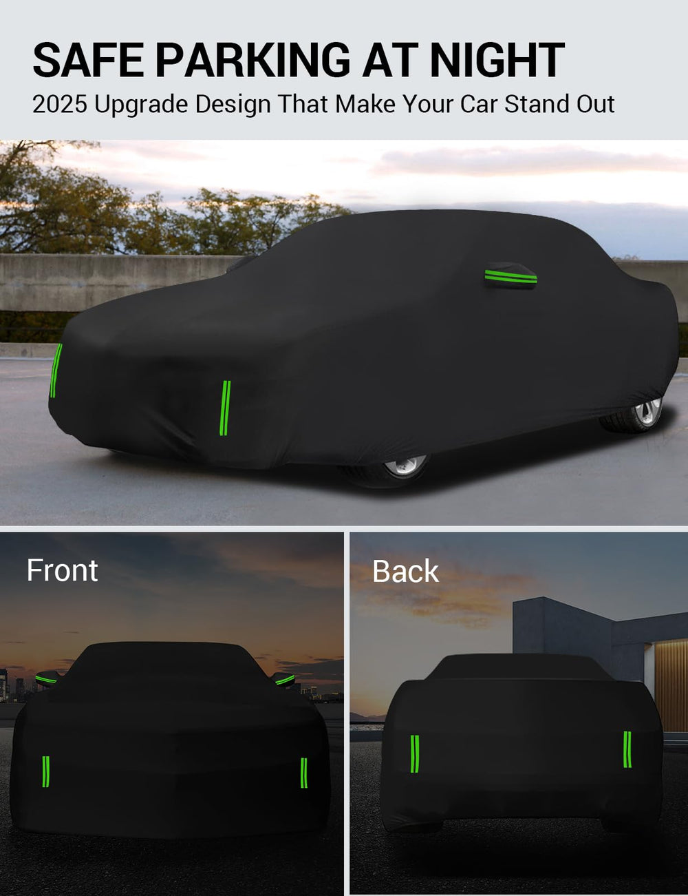 Proadsy 2025 Upgrade Car Cover for Toyota Camry 1996-2024 2025, Waterproof All Weather for Automobiles, Windproof Snowproof Rain Hail Sun UV Protection Full Outdoor Indoor Exterior Car Covers, Black
