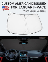 2016-2025 Jaguar F-Pace F Pace custom-fit sunshade - reflective side facing sun