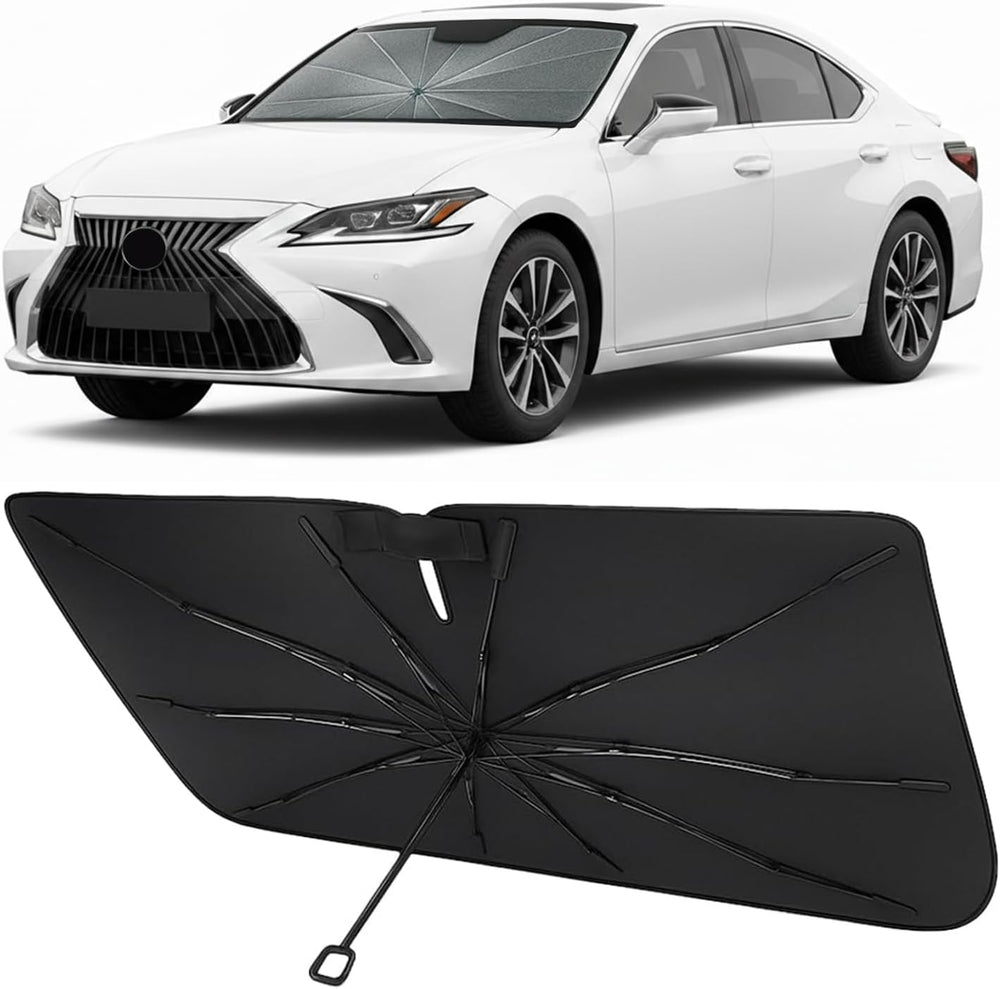 Proadsy umbrella windshield sunshade for 2019-2025 Lexus ES ES350 ES300h — canopy, frame and sleeve