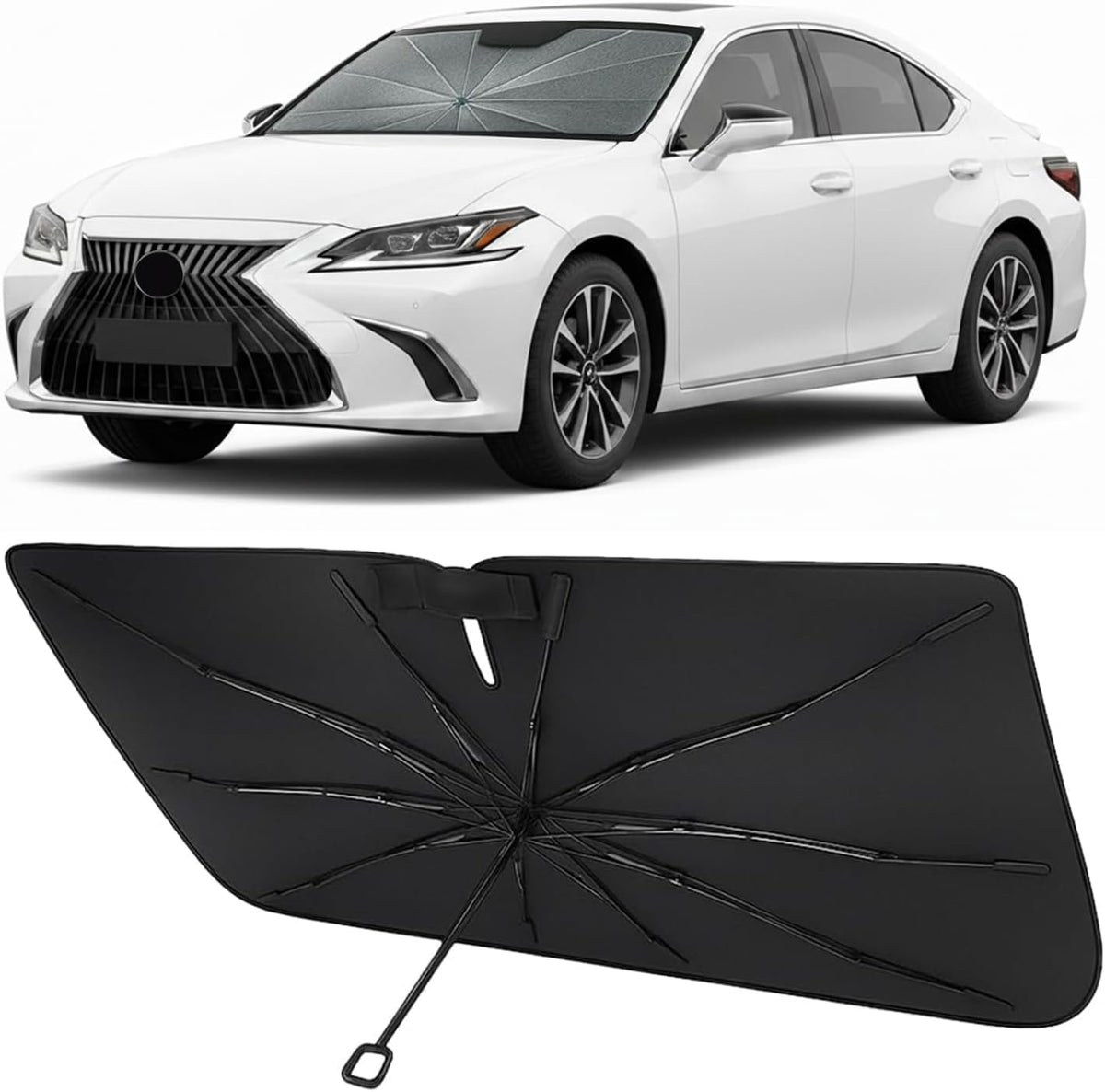 2019-2025 Lexus ES ES350 ES300h Umbrella Windshield Sunshade - Custom Fit Front Windshield Sun Shade
