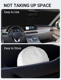2020-2025 Hyundai Palisade windshield sunshade detail view 8, custom fit front window sun shade