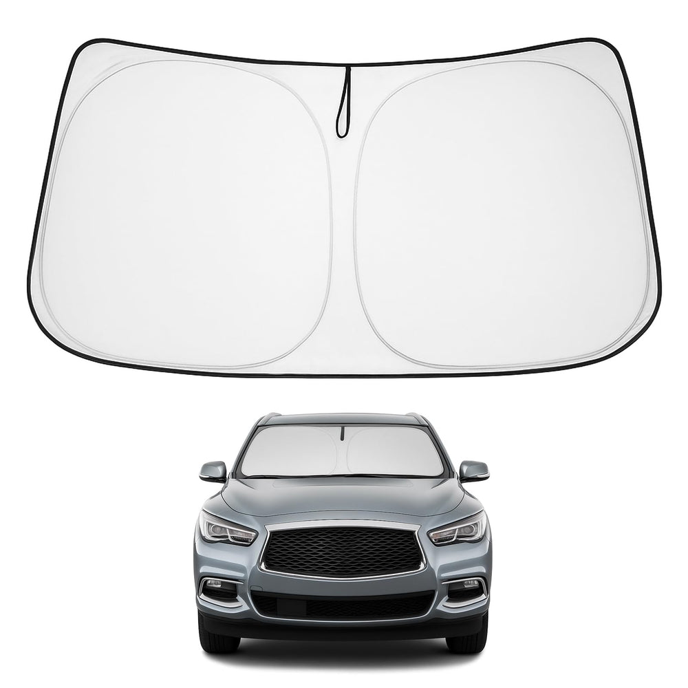 Proadsy 2025 Upgrade Windshield Sun Shade Custom Fit Infiniti QX60 2014-2021 4-Layer Foldable Front Sunshade Protector Sun Visor Blocks UV Rays Keep Car Cooler