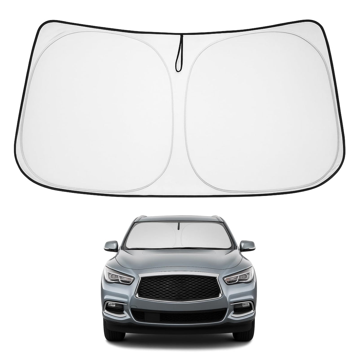 Proadsy 2026 Upgrade Front Windshield Sun Shade Foldable Sunshade Protector Custom Fit 2014-2021 Infiniti QX60 Accessories