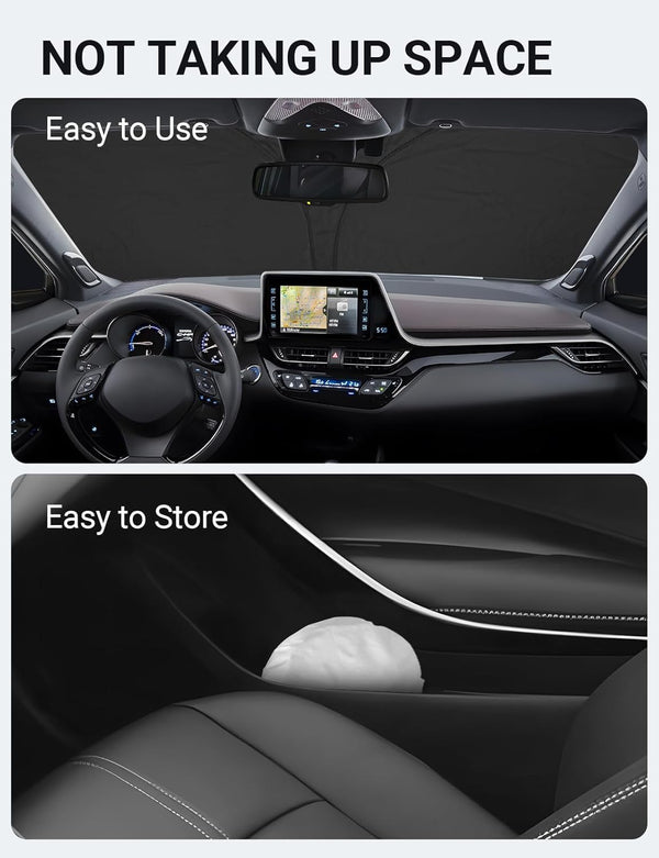 2018-2023 Toyota C-HR custom-fit sunshade - folded compact