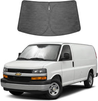 1996-2026 Chevrolet Express Ice Crystal Windshield Sunshade - Custom Fit Front Windshield Sun Shade