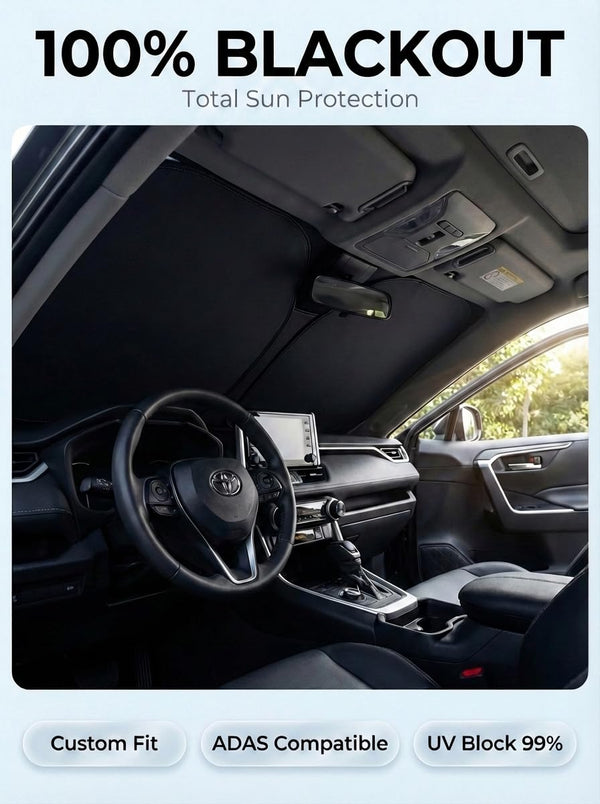 2020-2026 BMW X6 custom-fit ice crystal sunshade - folded compact
