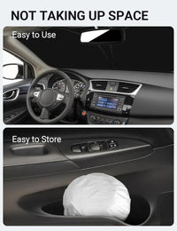 2013-2019 Nissan Sentra S custom-fit sunshade - folded compact
