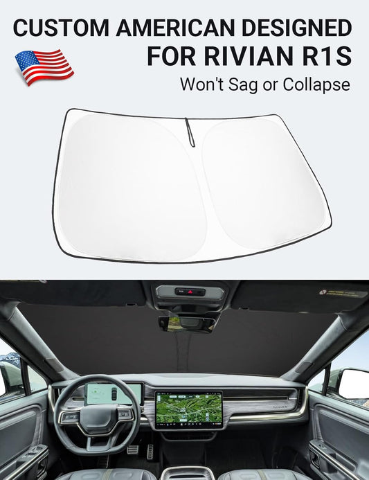 Custom American designed 2020-2026 Mercedes-Benz GLS-Class windshield sunshade, will not sag or collapse