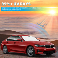 Front Windshield Sun Shade Foldable Sunshade Protector Custom Fit 2023 2022 2021 2020 2019 2018 BMW X3 Base, xDrive28i, xDrive35i, M Sport SUV Accessories 2022 Upgrade (New)