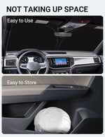 Proadsy 2026 Upgrade Windshield Sunshade Custom for 2018-2024 Volkswagen Atlas Block Sun & UV Foldable Front Window Car Shade Protector Prime Accessories