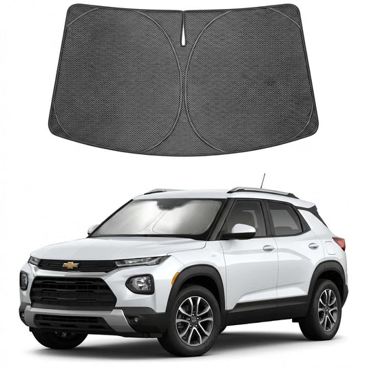 Proadsy Windshield Sun Shade Custom Fit Chevrolet Trailblazer 2021-2026 Ice Crystal Black Front Window Sunshade UV and Heat Blocker Foldable Visor Keeps Car Cooler for Summer Parking and Daily Use
