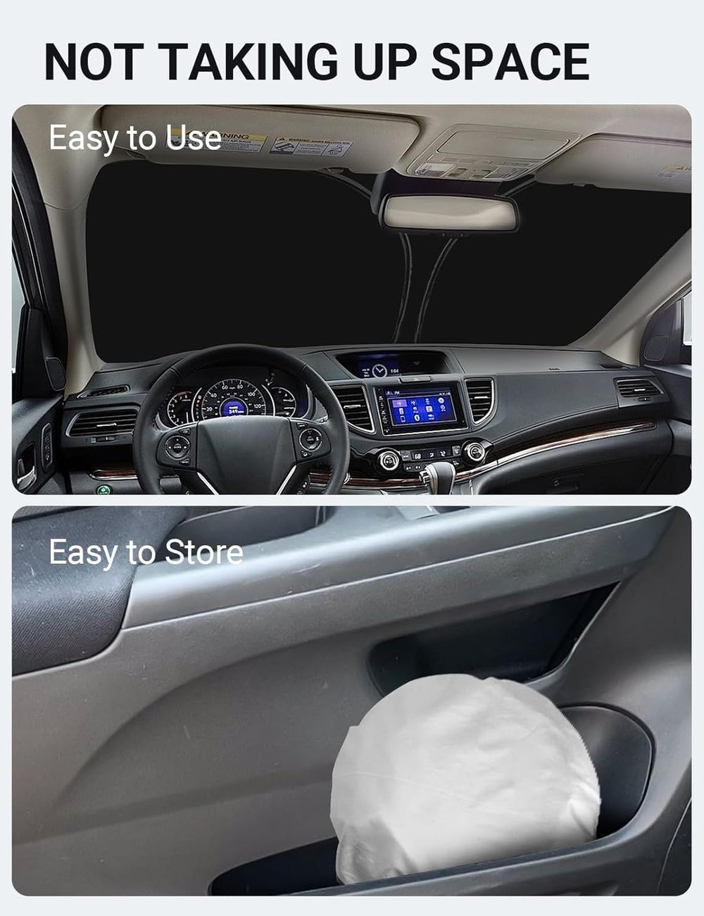 Proadsy 2025 Upgrade Windshield Sun Shade Custom Fit 2012-2016 Honda CRV 4-Layer Foldable Front Sunshade Protector Sun Visor Blocks UV Rays Keep Car Cooler Accessories