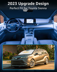 Windshield Sunshade Custom for Toyota Sienna 2023 2022 2021 Reflective Heat Sun UV Protector Foldable Front Window Shade Upgrade Accessories Certified Sustainable