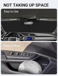 2016-2021 Honda Civic windshield sunshade detail view 9, custom fit front window sun shade