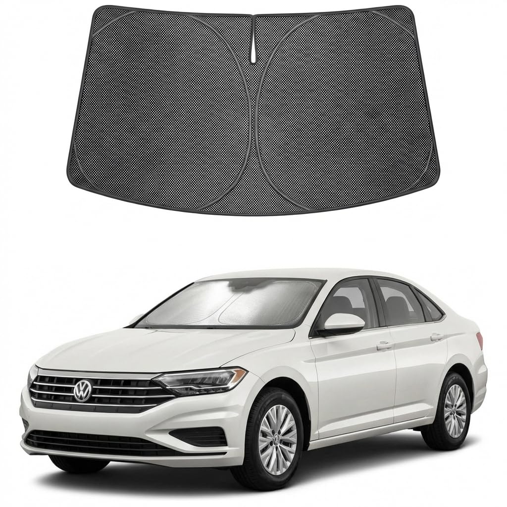 Proadsy Windshield Sun Shade Custom Fit Buick Encore GX 2020-2026 Ice Crystal Black Front Window Sunshade UV and Heat Blocker Foldable Visor Keeps Car Cooler for Summer Parking and Daily Use