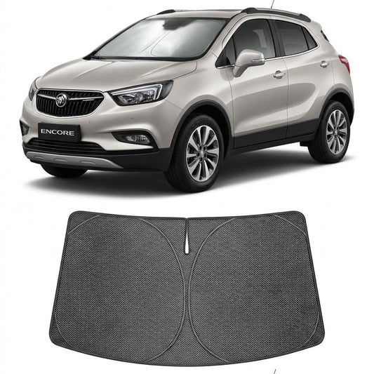 Proadsy Windshield Sun Shade Custom Fit Buick Encore 2020-2026 Ice Crystal Black Front Window Sunshade UV and Heat Blocker Foldable Visor Keeps Car Cooler for Summer Parking and Daily Use