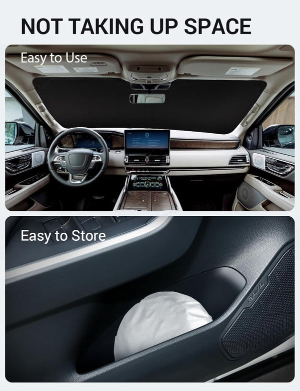 2018-2024 Lincoln Navigator custom-fit sunshade - folded compact