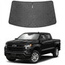 Proadsy Windshield Sun Shade Custom Fit Silverado 1500 2019-2026 Ice Crystal Black Front Window Sunshade UV and Heat Blocker Foldable Visor Keeps Car Cooler for Summer Parking and Daily Use