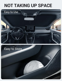 Proadsy Windshield Sun Shade for GMC Sierra 1500 2500 3500 2019-2026 4-Layer Foldable Front Sunshade Protector Sun Visor Blocks UV Rays Keep Car Cooler