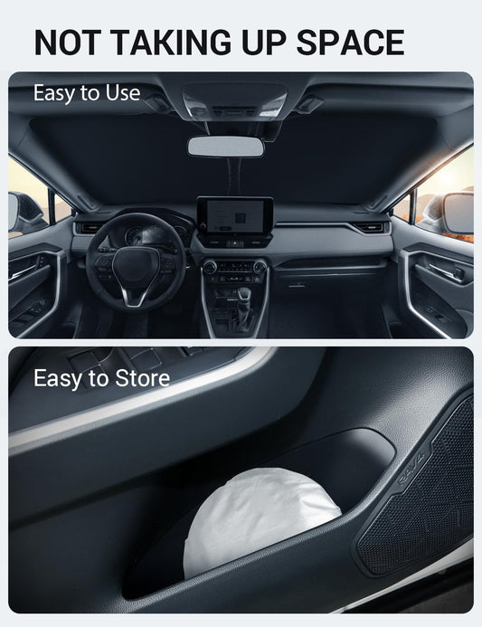 2019-2025 Toyota RAV4 custom-fit sunshade - folded compact