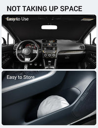 2008-2014 Subaru WRX windshield sunshade detail view 9, custom fit front window sun shade