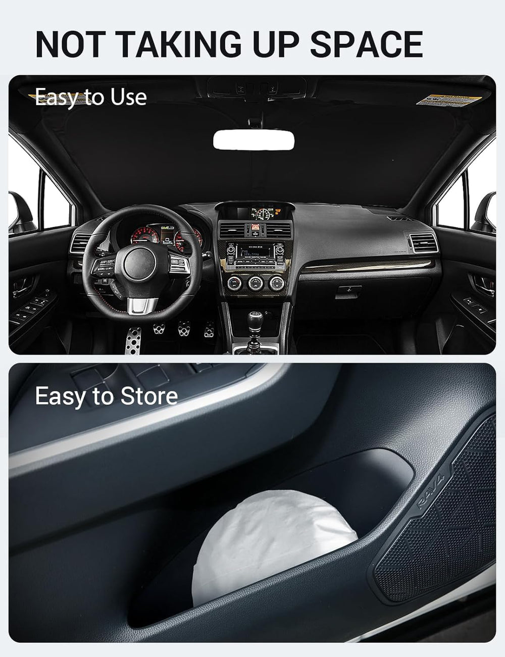 Proadsy Custom Fit Subaru WRX 2008-2015 Windshield Sun Shade 4-Layer Foldable Front Sunshade Protector Sun Visor Blocks UV Rays Keep Car Cooler