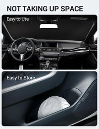 2011-2016 BMW 5 Series windshield sunshade detail view 9, custom fit front window sun shade