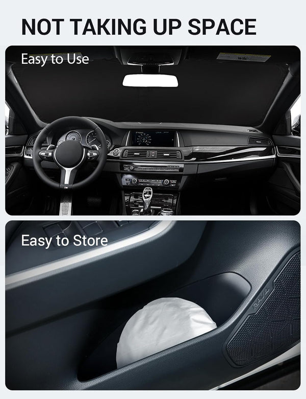 2011-2016 BMW 5 Series custom-fit sunshade - folded compact