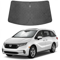 Proadsy Windshield Sun Shade Custom Fit Honda Odyssey 2018-2026 Ice Crystal Black Front Window Sunshade UV and Heat Blocker Foldable Visor Keeps Car Cooler for Summer Parking and Daily Use