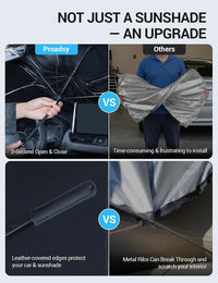 2022-2026 Honda Civic umbrella windshield sun shade 3-second open and close, upgrade vs ordinary sunshades