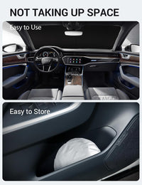 2019-2025 Audi A6 windshield sunshade detail view 9, custom fit front window sun shade