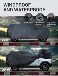2021-2025 Ford Bronco Sport custom-fit car cover - mirror pocket detail
